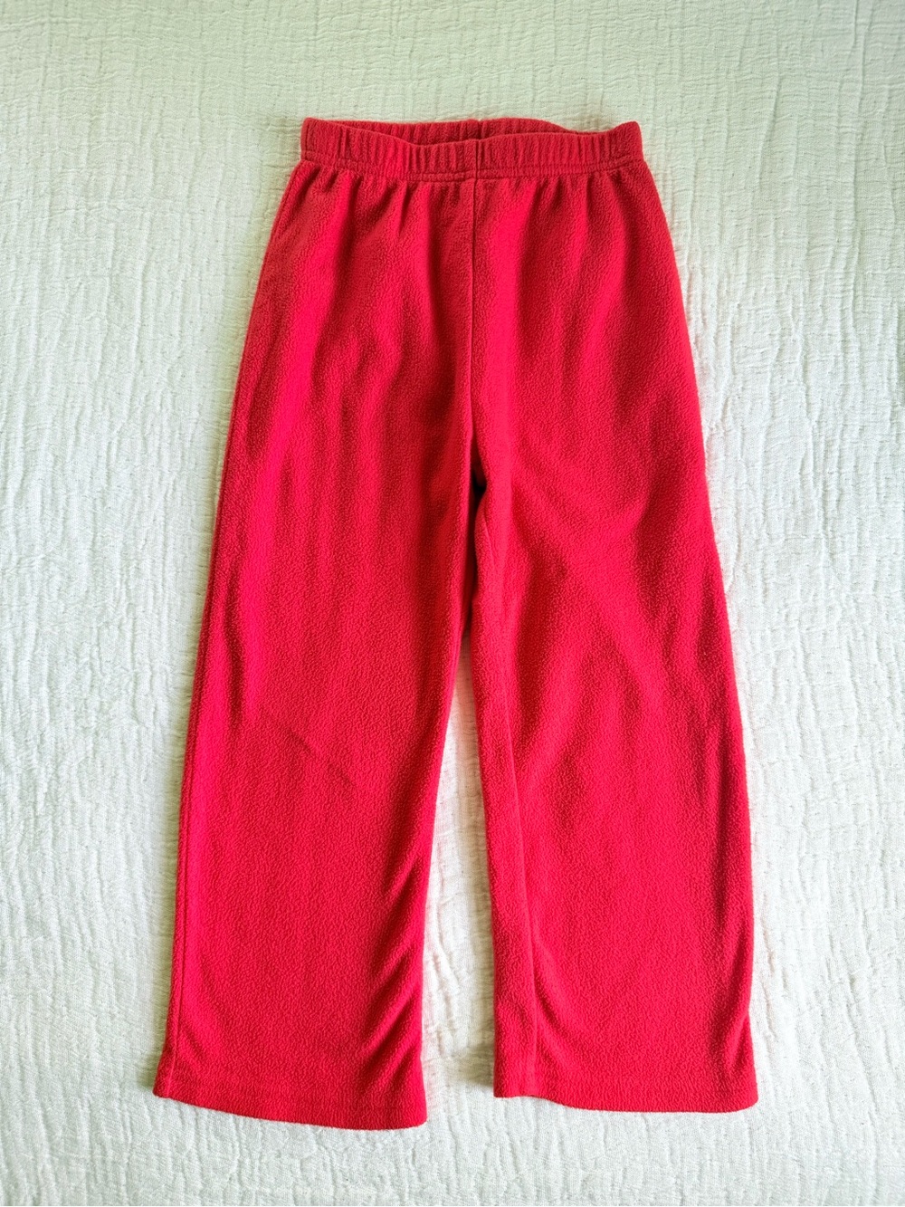 Red fleece sweatpants